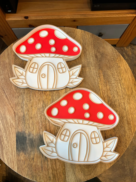 Naturally playful fairy mushroom sensory play tray