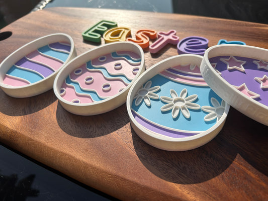 Easter mini egg sensory trays
