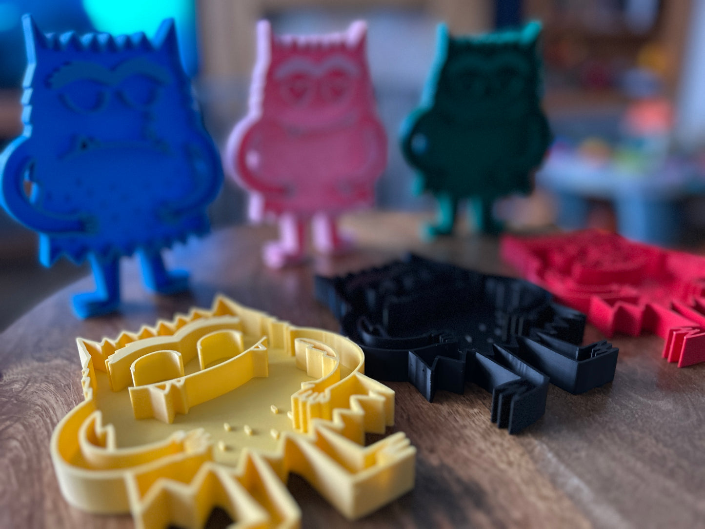 Colour monster sensory play trays