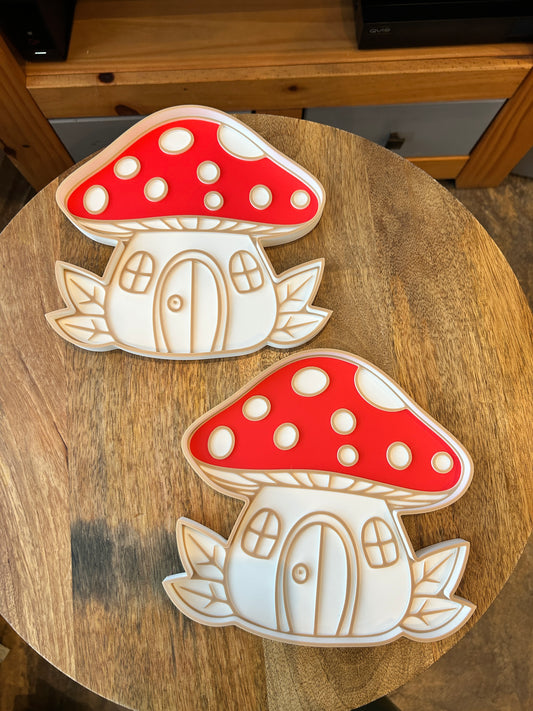 Naturally playful fairy mushroom sensory play tray