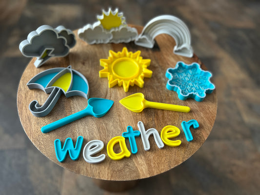 Weather play set sensory trays