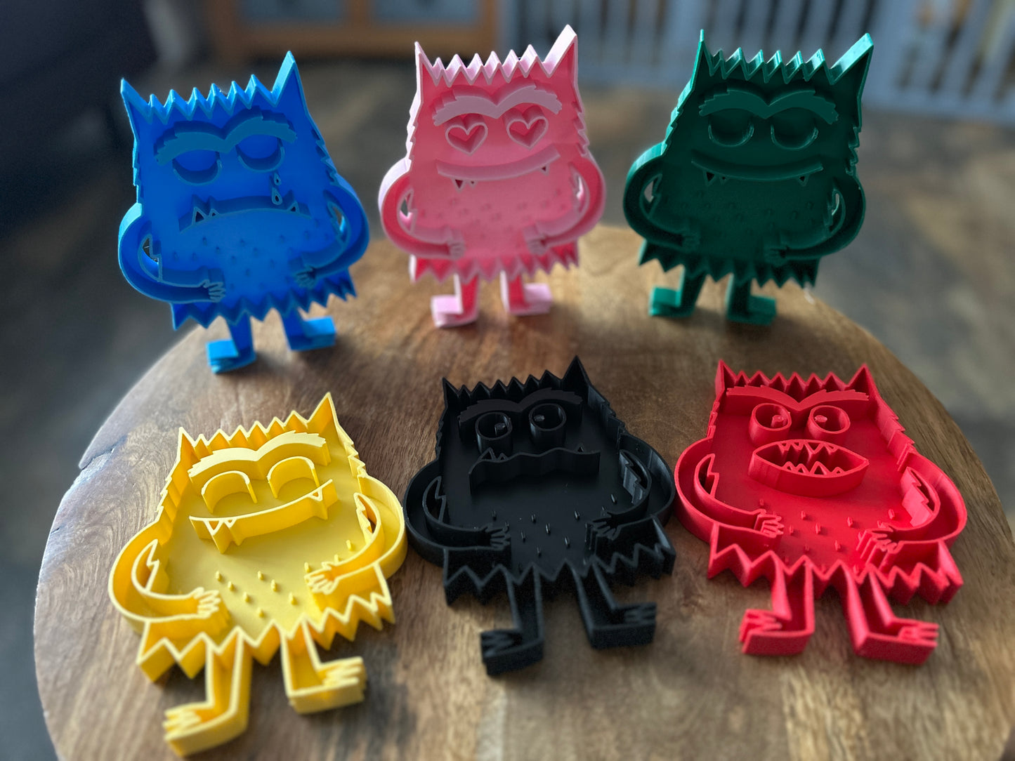 Colour monster sensory play trays