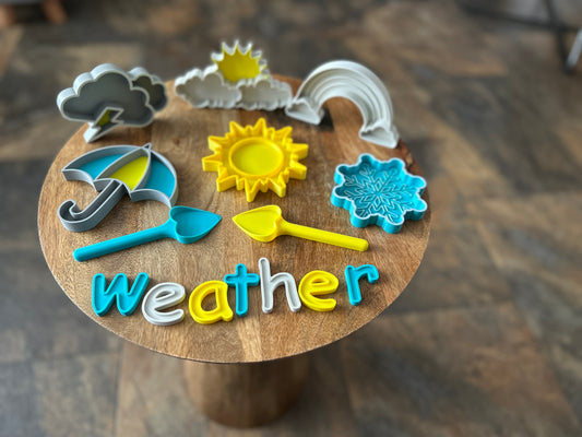 Weather play set sensory trays